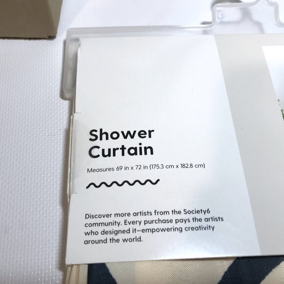 Abstract Art Shower Curtain Minimalist Faces Society6 - Picture 4 of 7